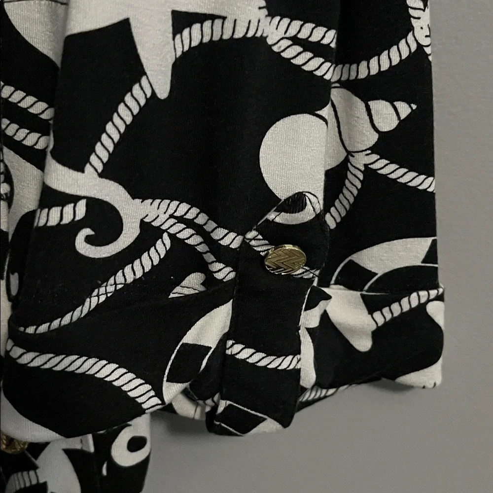 Macbeth Collection by Margaret Josephs Black And White Beach Cover Up Size Large - Picture 5 of 8